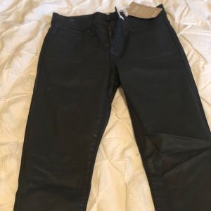 Madewell 9” High Rise Coated skinny jeans size 25